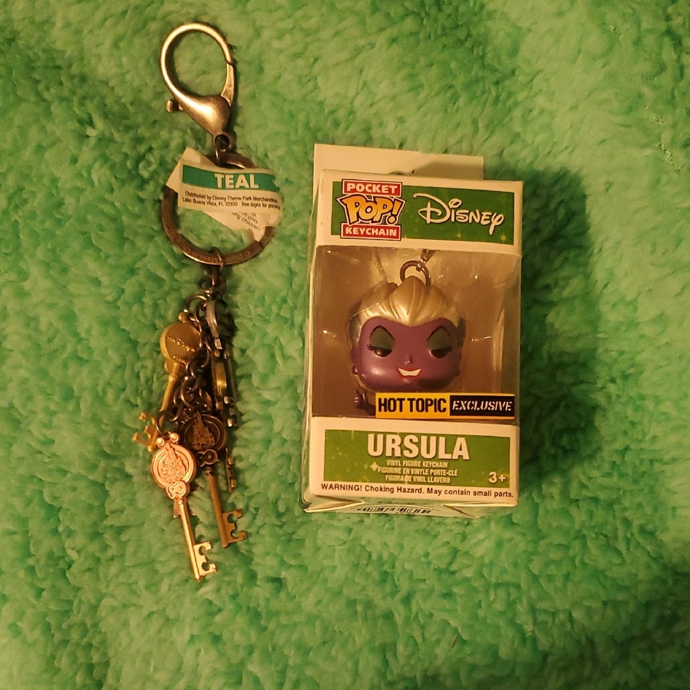 Disney Ursula Keychain with Purple and Gold Accents